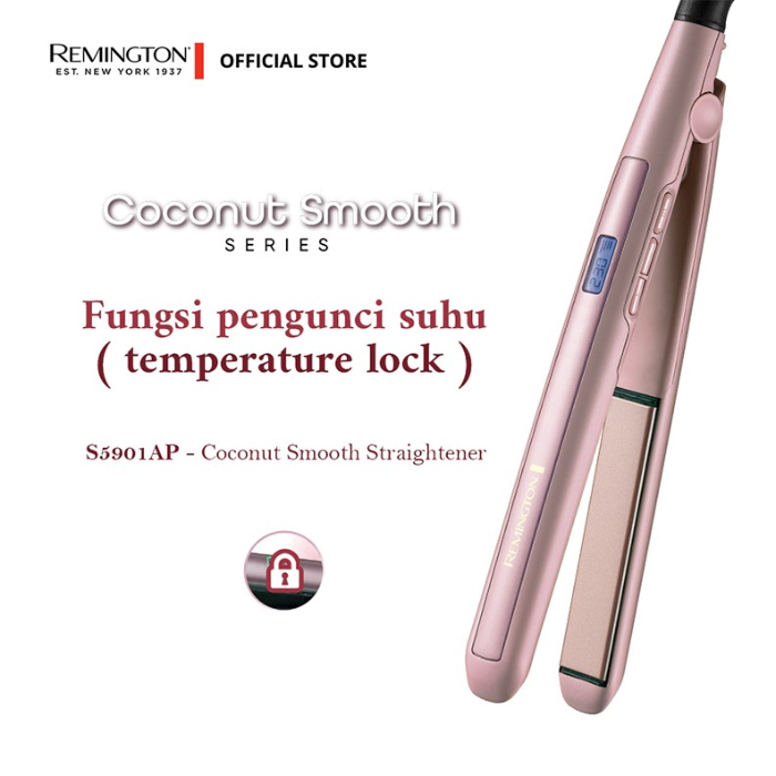 Remington Hair Straightener Catokan Pelurus Rambut Coconut Smooth - S5901